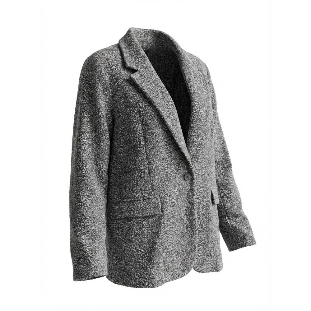 Torrid Grey Marled Knit Blazer Size 2 2X Plus Professional Workwear‎ Excellent